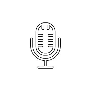 Microphone vector icon Stock Illustration