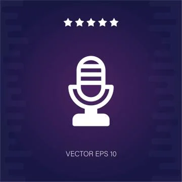Microphone vector icon Stock Illustration
