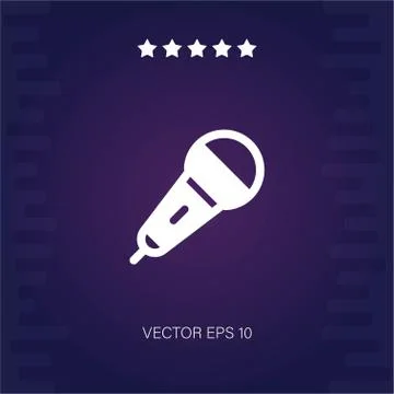 Microphone vector icon Stock Illustration