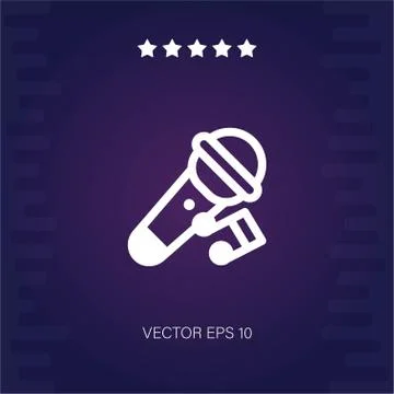 Microphone vector icon Stock Illustration