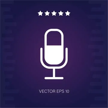 Microphone vector icon Stock Illustration