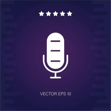 Microphone vector icon Stock Illustration