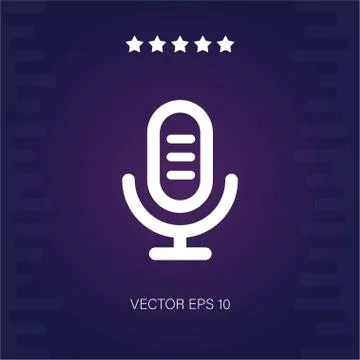 Microphone vector icon Stock Illustration