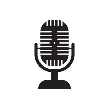 Microphone vector icon Stock Illustration