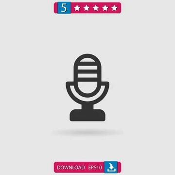 Microphone vector icon Stock Illustration