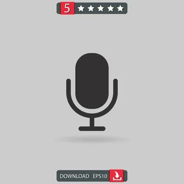 Microphone vector icon Stock Illustration