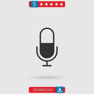 Microphone vector icon Stock Illustration