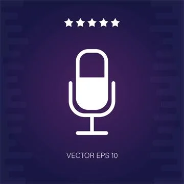 Microphone vector icon Illustrazione stock