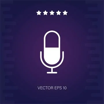 Microphone vector icon Stock Illustration