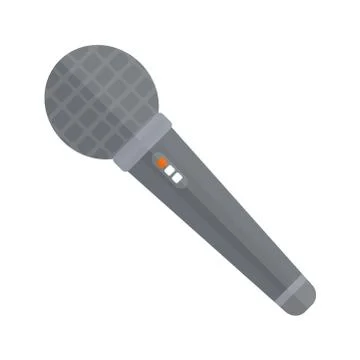 Microphone vector icon isolated interview music TV web broadcasting vocal tool Stock Illustration