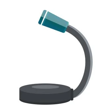 Microphone vector icon isolated interview music TV web broadcasting vocal tool Illustrazione stock