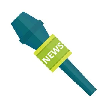 Microphone vector icon isolated interview music TV web broadcasting vocal tool Stock Illustration