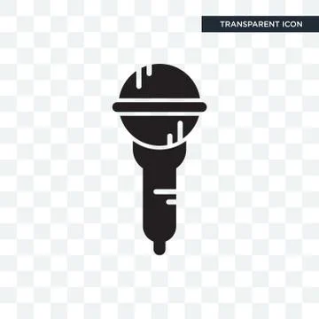 Microphone vector icon isolated on transparent background, Microphone logo de Free Stock Illustration