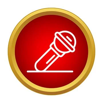 Microphone vector icon representing sound and music Stock Illustration