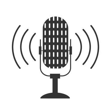 Microphone vector icon set isolated on white background. podcast icon vector Stock Illustration