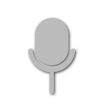 Microphone vector icon on transparent background, Microphone icon Stock Illustration