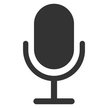 Microphone vector icon on transparent background, Microphone icon Stock Illustration