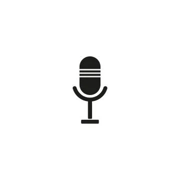 Microphone vector icon, Web design icon. Voice vector icon, Record. Microphon Stock Illustration