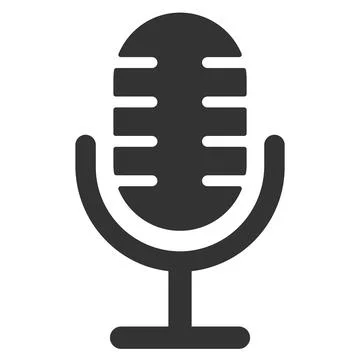 Microphone vector icon on white background, Microphone icon Stock Illustration