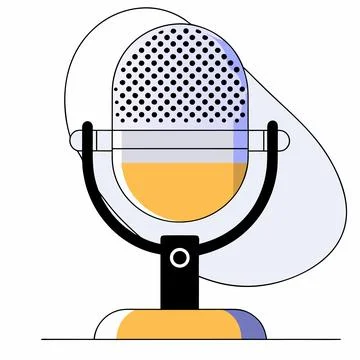 Microphone Vector Illustration Flat Music Object (1) vector illustration de.. Stock Illustration