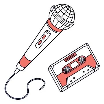 Microphone Vector Illustration Flat Music Object vector illustration design 2 Stock Illustration