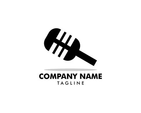 Microphone Vector Logo Template Design Stock Illustration