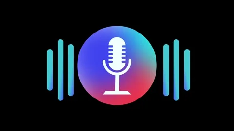 Microphone Voice Assistant Audio Waveform Loop Animation Stock Footage 341993643