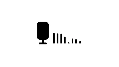 Microphone Voice Recording Audio Level Icon Stock Footage 340305932