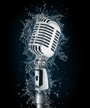 Microphone in Water Stock Illustration