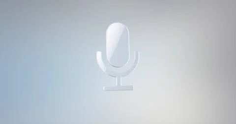 Microphone White 3d Icon Stock Footage 67489466