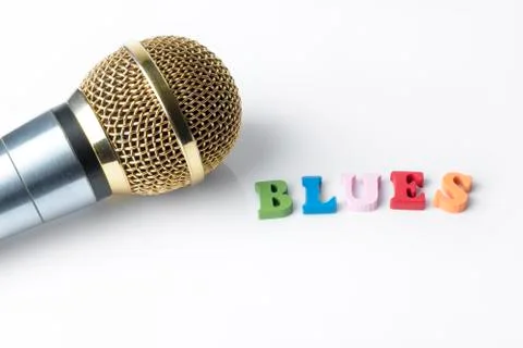 Microphone on a white background, close-up Stock Photos