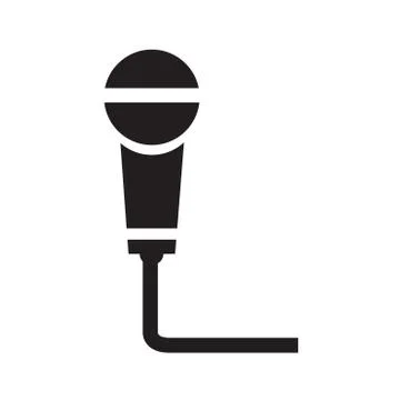 Microphone on white background Stock Illustration
