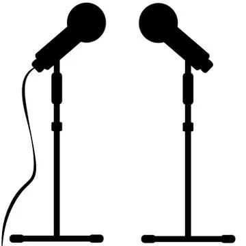 Microphone on white background Stock Illustration