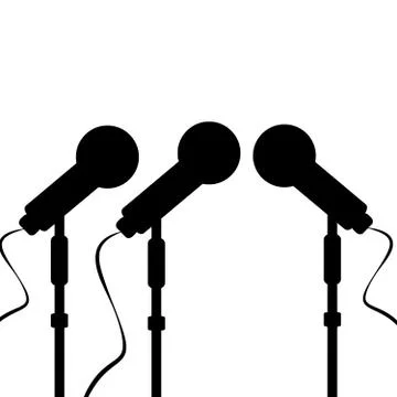Microphone on white background Stock Illustration