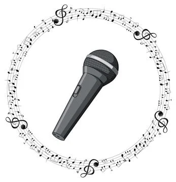 A microphone on white background Stock Illustration