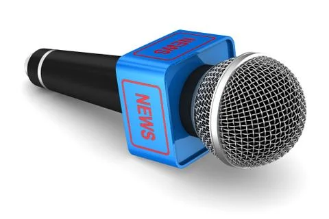 Microphone on white background. Isolated 3D illustration Stock Illustration