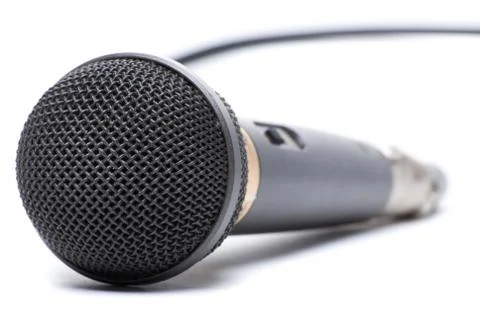 Microphone on a white background Stock Photos
