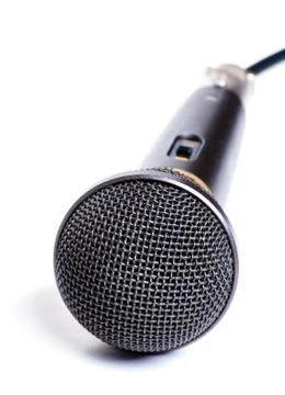 Microphone on a white background Stock Photos