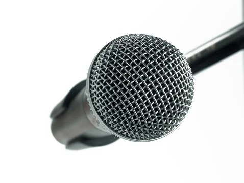 Microphone on white background Stock Photos