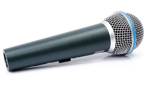 Microphone on a white background Stock Photos