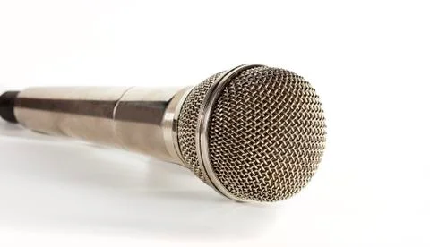 Microphone on white background Stock Photos