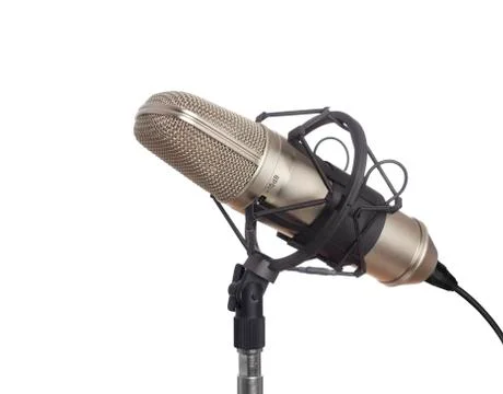 Microphone on a white background Stock Photos