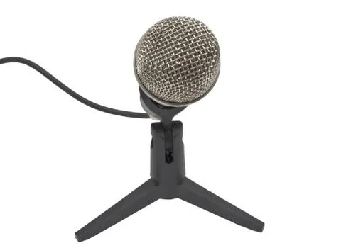 Microphone on a white background Stock Photos