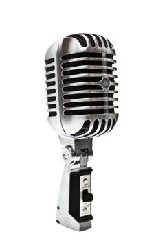 Microphone On a White Background Stock Photos