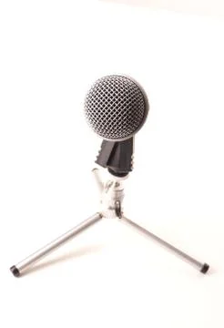 Microphone on a white background Stock Photos