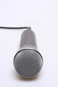 Microphone on white Stock Photos