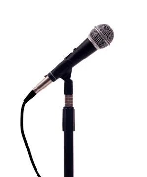 Microphone on white Stock Photos