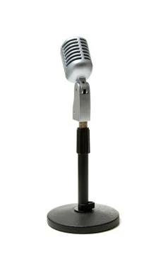 Microphone on white Stock Photos