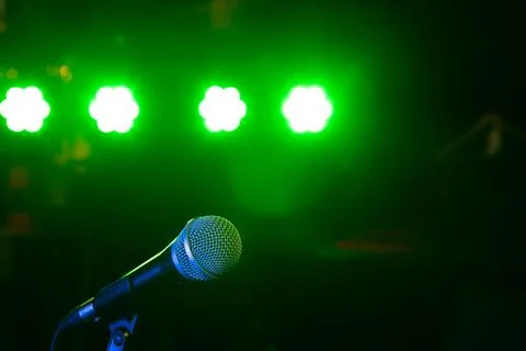Microphone on your foot Stock Photos