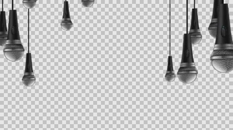 Microphones Abstract Creative Overlay 스톡 동영상 61040569